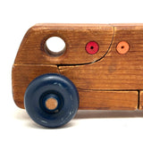 Excellent 1982 Colorful Wooden Puzzle Bus, LS Ruth, Guilford, CT