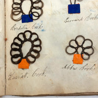 Exquisite Diminutive (but Very Dense) 1850s Hair Wreath Memento Book