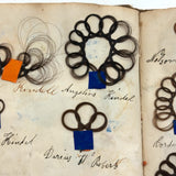 Exquisite Diminutive (but Very Dense) 1850s Hair Wreath Memento Book