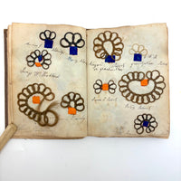 Exquisite Diminutive (but Very Dense) 1850s Hair Wreath Memento Book