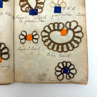 Exquisite Diminutive (but Very Dense) 1850s Hair Wreath Memento Book
