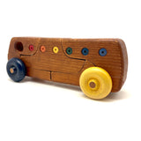 Excellent 1982 Colorful Wooden Puzzle Bus, LS Ruth, Guilford, CT