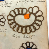 Exquisite Diminutive (but Very Dense) 1850s Hair Wreath Memento Book