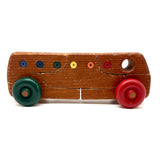 Excellent 1982 Colorful Wooden Puzzle Bus, LS Ruth, Guilford, CT