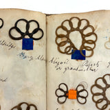 Exquisite Diminutive (but Very Dense) 1850s Hair Wreath Memento Book