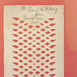 To Paul from Grand-ma, 1925 Cut Paper Lattice With Brilliantly Toned Pink Backing