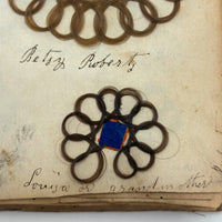 Exquisite Diminutive (but Very Dense) 1850s Hair Wreath Memento Book