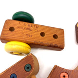 Excellent 1982 Colorful Wooden Puzzle Bus, LS Ruth, Guilford, CT