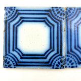 19th Century French Pas de Calais Hand-painted Blue and White Tiles - Mixed Set of Nine