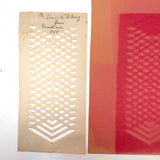 To Paul from Grand-ma, 1925 Cut Paper Lattice With Brilliantly Toned Pink Backing