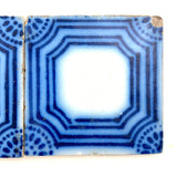 19th Century French Pas de Calais Hand-painted Blue and White Tiles - Mixed Set of Nine