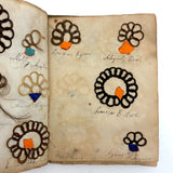 Exquisite Diminutive (but Very Dense) 1850s Hair Wreath Memento Book