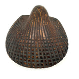 (Feels One Part Treen, One Part Tramp)  Earlier 20th Century Carved Wooden Clam Shaped Box, Believed Japanese