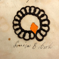 Exquisite Diminutive (but Very Dense) 1850s Hair Wreath Memento Book