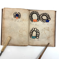 Exquisite Diminutive (but Very Dense) 1850s Hair Wreath Memento Book