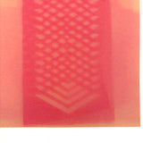 To Paul from Grand-ma, 1925 Cut Paper Lattice With Brilliantly Toned Pink Backing
