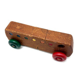 Excellent 1982 Colorful Wooden Puzzle Bus, LS Ruth, Guilford, CT