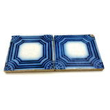 19th Century French Pas de Calais Hand-painted Blue and White Tiles - Mixed Set of Nine