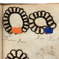Exquisite Diminutive (but Very Dense) 1850s Hair Wreath Memento Book