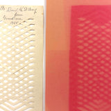 To Paul from Grand-ma, 1925 Cut Paper Lattice With Brilliantly Toned Pink Backing
