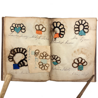 Exquisite Diminutive (but Very Dense) 1850s Hair Wreath Memento Book