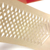To Paul from Grand-ma, 1925 Cut Paper Lattice With Brilliantly Toned Pink Backing