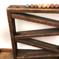 Antique Homemade Marble Run with Large Catching Platform (for All Sorts of Things)
