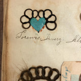 Exquisite Diminutive (but Very Dense) 1850s Hair Wreath Memento Book