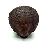 (Feels One Part Treen, One Part Tramp)  Earlier 20th Century Carved Wooden Clam Shaped Box, Believed Japanese