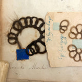 Exquisite Diminutive (but Very Dense) 1850s Hair Wreath Memento Book