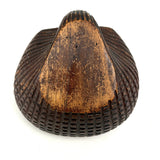 (Feels One Part Treen, One Part Tramp)  Earlier 20th Century Carved Wooden Clam Shaped Box, Believed Japanese