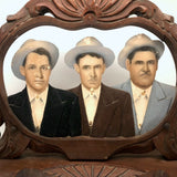 C. 1940s-50s Mexican Folk Art Fotocultura: Three Men in Hats and Suits