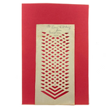 To Paul from Grand-ma, 1925 Cut Paper Lattice With Brilliantly Toned Pink Backing