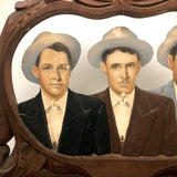 C. 1940s-50s Mexican Folk Art Fotocultura: Three Men in Hats and Suits