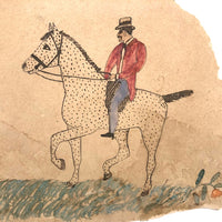 Riders on Speckled Horses / Child and Cats, Double-Sided Watercolor Sketchbook Page