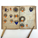 Exquisite Diminutive (but Very Dense) 1850s Hair Wreath Memento Book