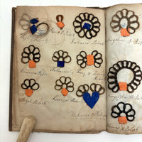 Exquisite Diminutive (but Very Dense) 1850s Hair Wreath Memento Book
