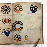Exquisite Diminutive (but Very Dense) 1850s Hair Wreath Memento Book