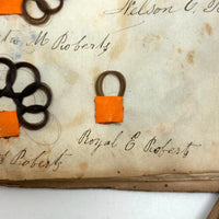 Exquisite Diminutive (but Very Dense) 1850s Hair Wreath Memento Book