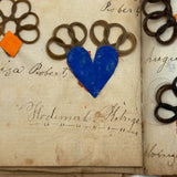Exquisite Diminutive (but Very Dense) 1850s Hair Wreath Memento Book