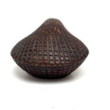 (Feels One Part Treen, One Part Tramp)  Earlier 20th Century Carved Wooden Clam Shaped Box, Believed Japanese