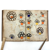 Exquisite Diminutive (but Very Dense) 1850s Hair Wreath Memento Book