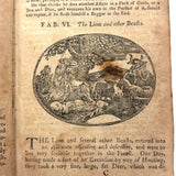 Scarce 1802 Copy, Samuel Croxall's Fables of Aesop, First Wilmington Edition, with Engravings Throughout (Great Bedtime Reading!)