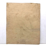 Pink Flowers, 19th C. Theorem Watercolor on Wove