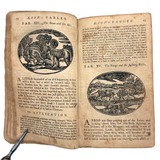 Scarce 1802 Copy, Samuel Croxall's Fables of Aesop, First Wilmington Edition, with Engravings Throughout (Great Bedtime Reading!)