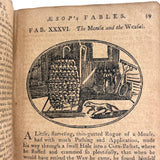 Scarce 1802 Copy, Samuel Croxall's Fables of Aesop, First Wilmington Edition, with Engravings Throughout (Great Bedtime Reading!)