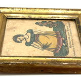 Martha with a New Frock, Hand-colored 1830s B. Brammel Engraving, Philadelphia, in Beautiful Period Gilded Frame