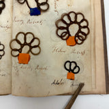 Exquisite Diminutive (but Very Dense) 1850s Hair Wreath Memento Book