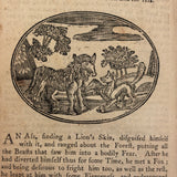 Scarce 1802 Copy, Samuel Croxall's Fables of Aesop, First Wilmington Edition, with Engravings Throughout (Great Bedtime Reading!)