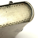 Antique Book-Shaped Folk Engraved Snuff Box with (Male and Female) Shaking Hands